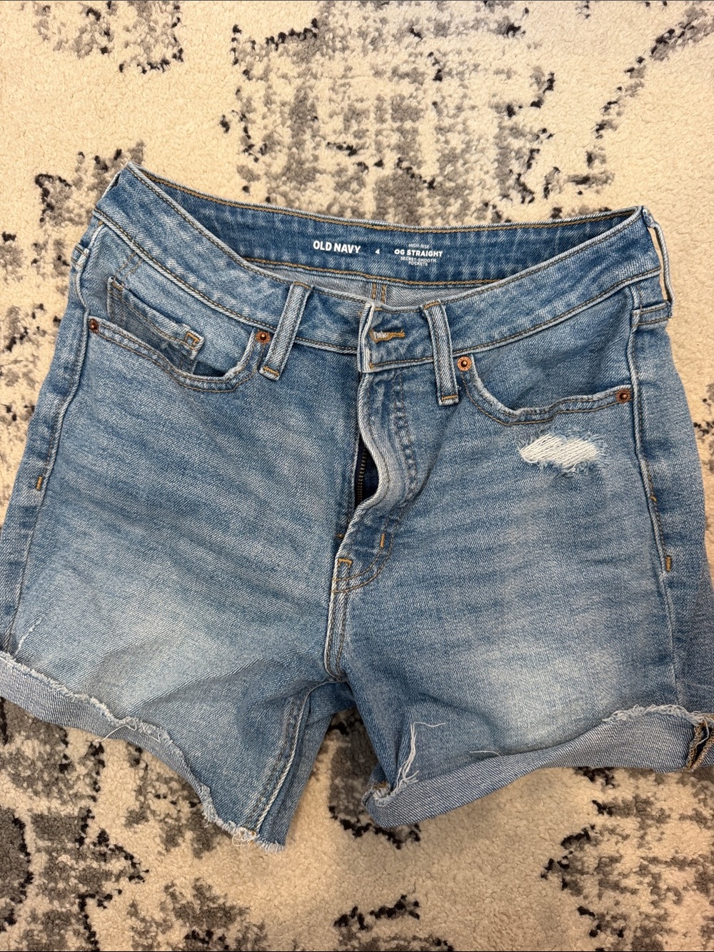 Old Navy Medium Blue Denim Cutoff Shorts